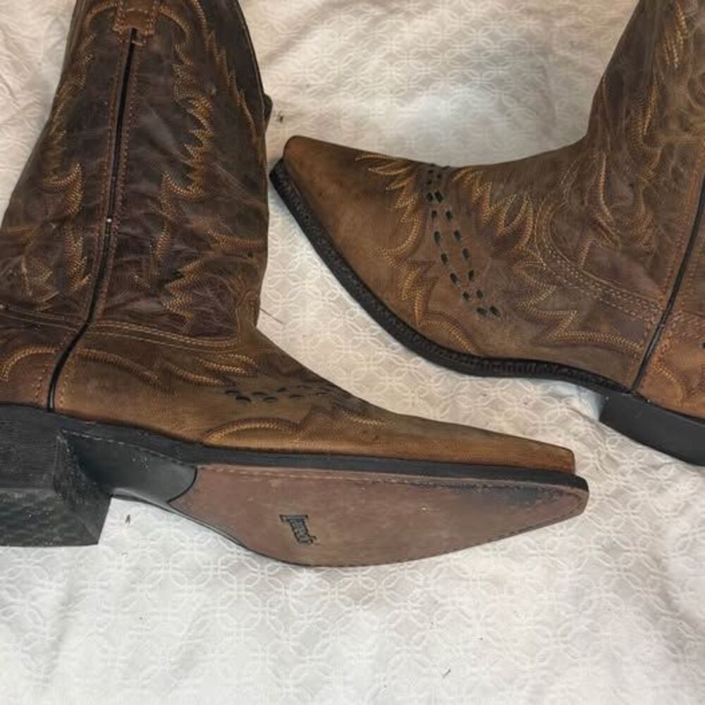 Laredo Brown Distressed Cowboy Boots size 13